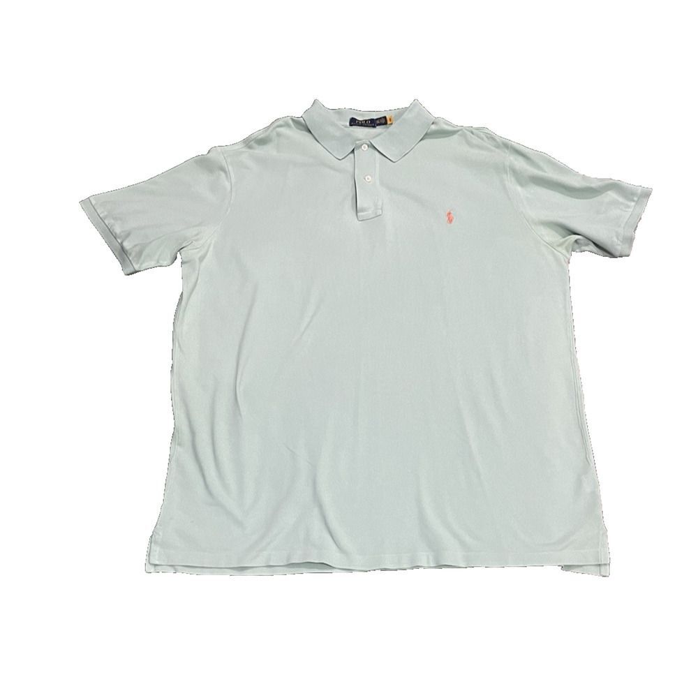 Polo Ralph Lauren Polo Shirt Men's Large Classic Fit 100% Cotton Mint Green 2XLT